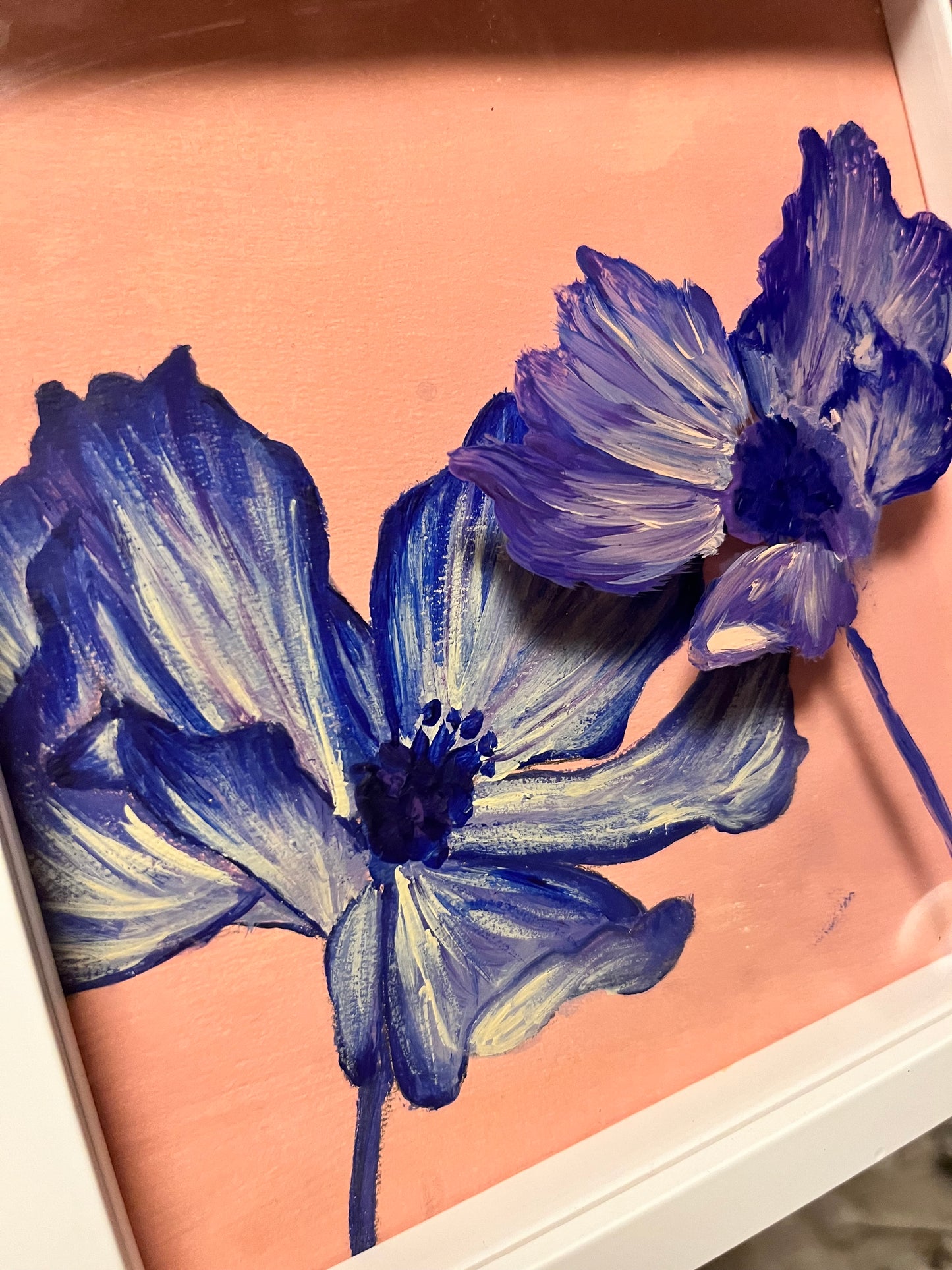 Flowers on glass
